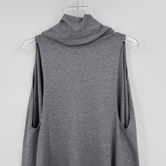 Cut The Frills vest cardigan women's OS open front waterfall wool blend gray - Picture 4 of 5